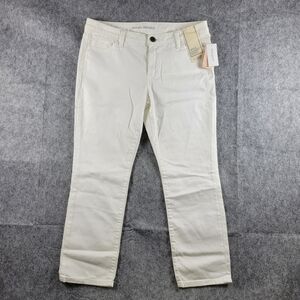 NWT Banana Republic Low Waist Fitted White Skinny Petite Jeans Womens Size 30P